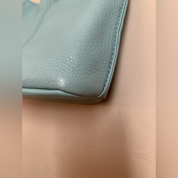 Hobo Teal Pier Leather Purse Small Crossbody Lightweight Bag Adjustable Strap - Picture 6 of 14